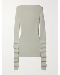 Rick Owens - Open-Back Ribbed Wool Top - Lyst