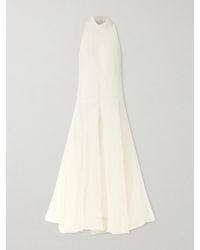 Brunello Cucinelli - Halterneck Silk Maxi Dress - Lyst