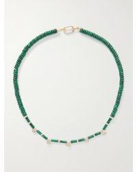Joolz by Martha Calvo - Plated, Malachite And Crystal Necklace - Lyst