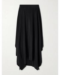 Sharon Wauchob - Desia Asymmetric Silk-Crepe Midi Skirt - Lyst