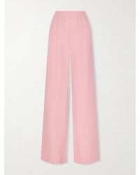Valentino Garavani - Silk-Cady Wide-Leg Pants - Lyst