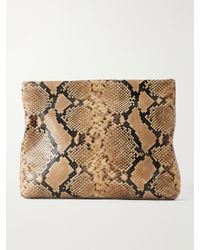 Nili Lotan - Jerry Snake-Effect Leather Clutch - Lyst