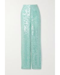 LAPOINTE - Sequined Organza Straight-leg Pants - Lyst