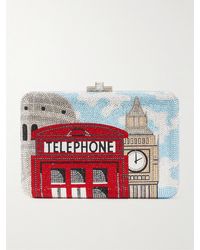 Judith Leiber - London Big Ben And Telephone Box Silberfarbene Clutch Mit Kristallen - Lyst