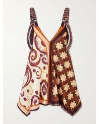 ALÉMAIS - Wilson Printed Silk-Twill Top - Lyst