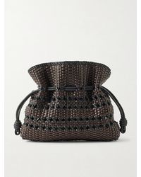 Loewe - Flamenco Medium Woven Leather Clutch - Lyst
