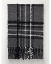 Johnstons of Elgin - Mull Fringed Checked Wool, Cashmere And Silk-Blend Scarf - Lyst