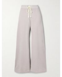James Perse - Cotton-Terry Wide-Leg Track Pants - Lyst