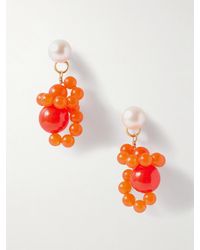 Completedworks - Recycled Vermeil, Pearl And Beaded Earrings - Lyst