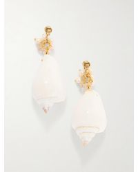 Tohum Design - Samsara-Plated And Seashell Beaded Earrings - Lyst