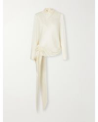 Kallmeyer - Gathered Silk-Charmeuse Blouse - Lyst