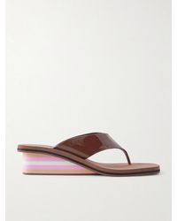 Chloé - Swimming Cool Patent-Leather Sandals - Lyst