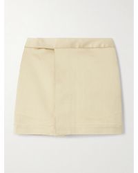 Sa Su Phi - Andrea Silk And Cotton-Blend Twill Mini Wrap Skirt - Lyst