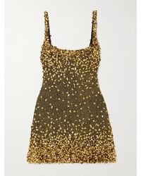 Clio Peppiatt - Midas Embellished Stretch-Tulle Mini Dress - Lyst