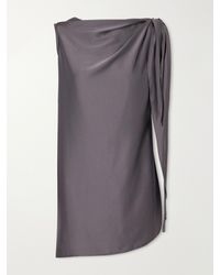 AARON ESH - Knotted Silk-Satin Tank - Lyst