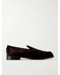 Tod's - Studded Calf Hair Loafers - Lyst