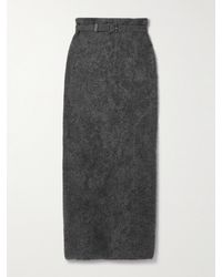 Adam Lippes - Jupe Midi En Cachemire Brossé À Ceinture Levi - Lyst