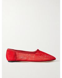 Loeffler Randall - Landon Soft Bow-Detailed Mesh Ballet Flats - Lyst