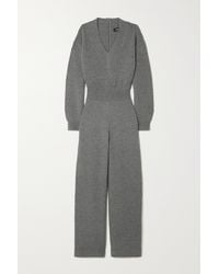 Theory Wool And Cashmere-blend Jumpsuit - Grey