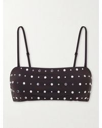STAUD - Sara Strapless Studded Bikini Top - Lyst