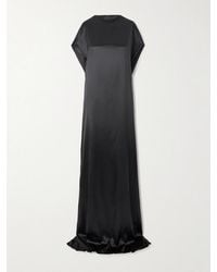 Dries Van Noten - Open-Back Draped Silk-Blend Satin Gown - Lyst
