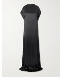 Dries Van Noten - Robe Aus Satin Aus Einer Seidenmischung Mit Falten Und Rückenausschnitt - Lyst