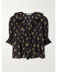 Doen - Henri Ruffled Pintucked Floral-Print Organic Cotton-Blend Voile Top - Lyst