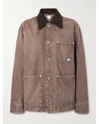 Bottega Veneta - Appliquéd Suede-Trimmed Denim Jacket - Lyst