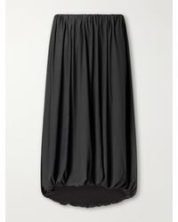 St. Agni - Balloon Gathered Chiffon Midi Skirt - Lyst
