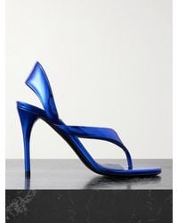 Alaïa - Tong 90 Sandalen Aus Leder Mit Spiegeleffekt - Lyst