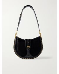 Isabel Marant - Oskan Embellished Suede Shoulder Bag - Lyst