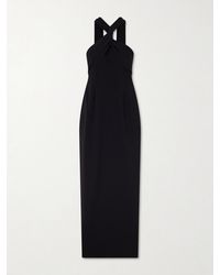 Solace London - Rona Twisted Crepe Halterneck Gown - Lyst