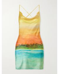 Donde Esteban - Formentera Printed Silk-Blend Mini Dress - Lyst