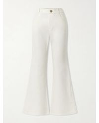 Alix Of Bohemia - Bunny Silk-Twill Flared Pants - Lyst