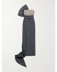 Oscar de la Renta - Crystal-Embellished Tulle And Silk-Faille Gown - Lyst