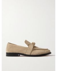Bottega Veneta - Astaire Embellished Suede Loafers - Lyst