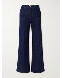 FRAME - Le Slim Palazzo Modernist Pocket High-Rise Wide-Leg Jeans - Lyst