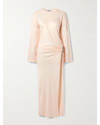 The Attico - Embellished Gathered Jersey Maxi Dress - Lyst