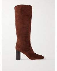 Loeffler Randall - Goldy Kniehohe Stiefel Aus Veloursleder - Lyst