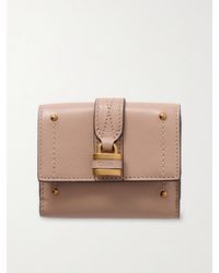 Chloé - Paddington Embellished Textured-Leather Cardholder - Lyst