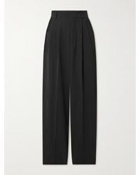 Petar Petrov - The Founder Pleated Wool-Blend Twill Wide-Leg Pants - Lyst