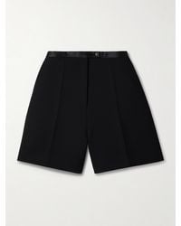 KHAITE - Micha Shorts Aus Crêpe Mit Satinbesätzen - Lyst
