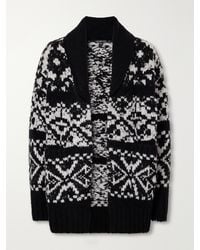 James Perse - Fair Isle Intarsia-Knit Wool-Blend Cardigan - Lyst