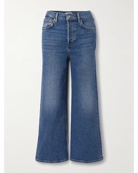 RE/DONE - Verkürzte, Hoch Sitzende Jeans Mit Weitem Bein - Lyst