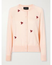 Simone Rocha - Crystal-Embellished Wool And Silk-Blend Cardigan - Lyst