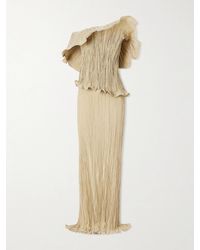 Marmar Halim - Pleated Off-The-Shoulder Taffeta Gown - Lyst