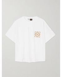 Loewe - Paula's Ibiza Bouclé-Appliquéd Cotton-Jersey T-Shirt - Lyst