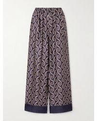Faithfull the Brand - Jensen Hose Mit Weitem Bein Aus Bedrucktem Satin - Lyst