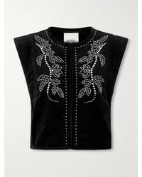 Isabel Marant - Poppy Studded Cotton-Velvet Vest - Lyst