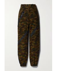 Monse Zip-detailed Camouflage-print Cotton-twill Tapered Cargo Pants - Green